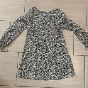 Black and White Patterned Dress